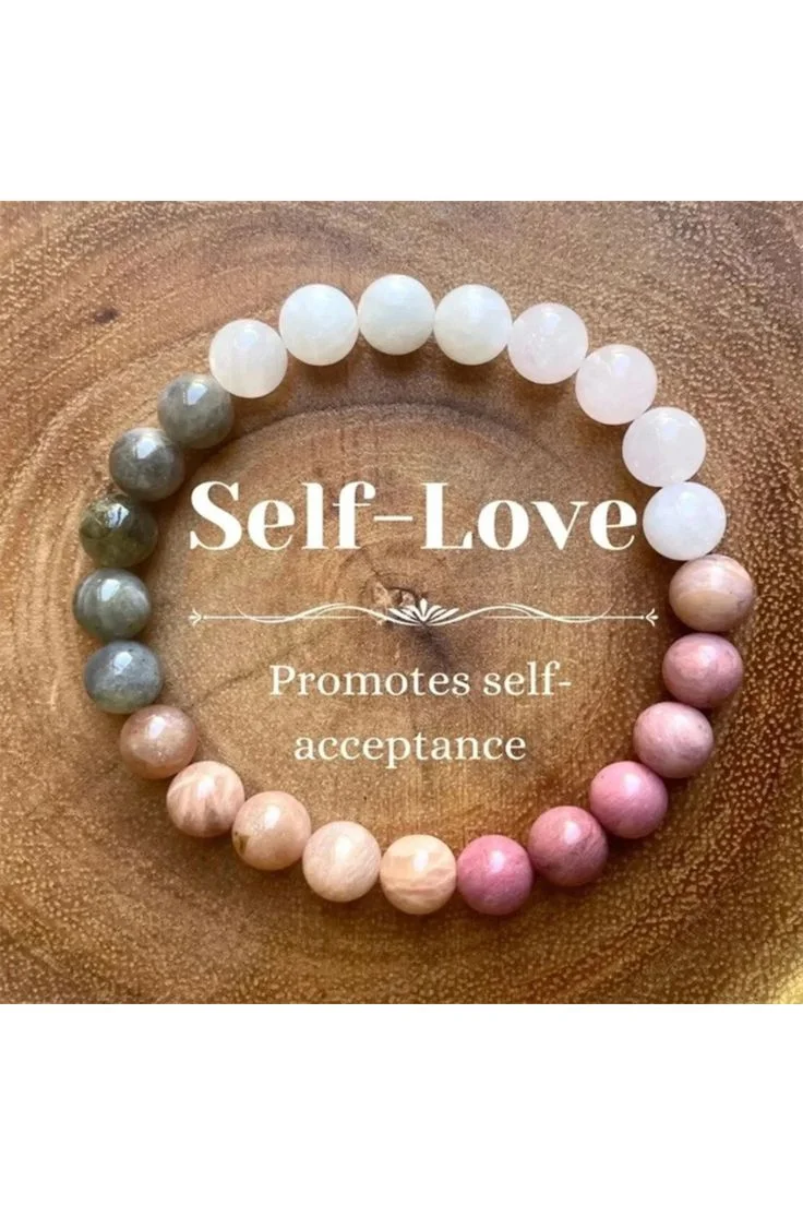 Self-Love Crystal Bracelet – For Self-Acceptance, Inner Peace & Emotional Healing